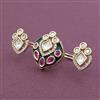 Kundan Adjustable Ring with Carat Plating