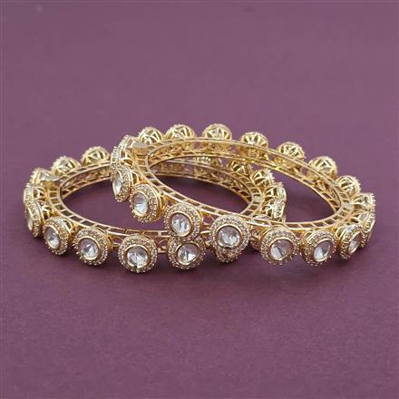 Kundan Classic Bangles with Carat Plating