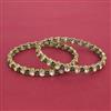 Kundan Delicate Bangles with Mehndi Plating