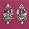 Kundan Pearl Earring with Mehndi Plating