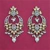 Kundan Pearl Earring with Mehndi Plating