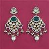 Kundan Pearl Earring with Mehndi Plating