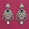 Kundan Pearl Earring with Mehndi Plating