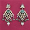 Kundan Pearl Earring with Mehndi Plating
