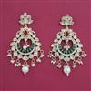 Kundan Chand Earring with Mehndi Plating