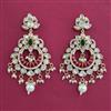 Kundan Chand Earring with Mehndi Plating