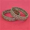 Kundan 2 Pc Bangles with Mehndi Plating