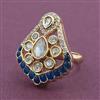 Kundan Adjustable Ring with Carat Plating