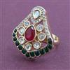 Kundan Adjustable Ring with Carat Plating
