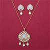 Kundan Mother Of Pearl Pendant Set with Carat Plating