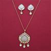 Kundan Mother Of Pearl Pendant Set with Carat Plating