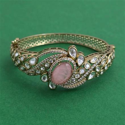Kundan Openable Kada With Mehndi Plating