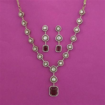 Kundan Classic Necklace with Mehndi Plating