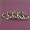 Kundan Classic Bangles with Mehndi Plating