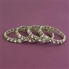 Kundan Pearl Bangles with Mehndi Plating