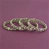 Kundan Pearl Bangles with Mehndi Plating