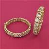 Kundan Openable Bangles with Mehndi Plating