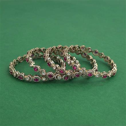 Kundan Classic Bangles with Mehndi Plating