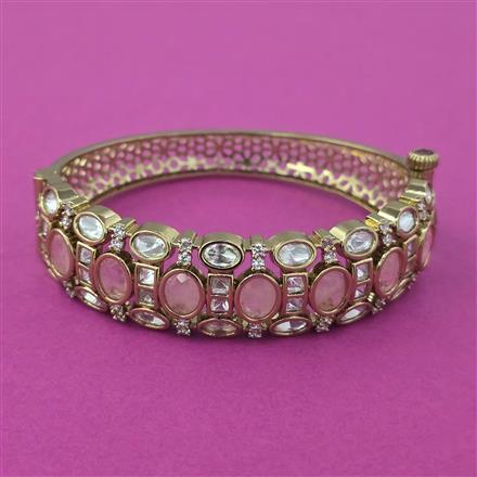 Kundan Openable kada with Mehndi Plating