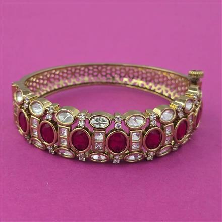 Kundan Openable kada with Mehndi Plating