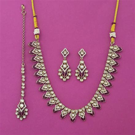 Kundan Classic Necklace with Mehndi Plating