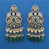 Kundan Pearl Earring with Mehndi Plating