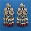 Kundan Pearl Earring with Mehndi Plating