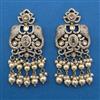 Kundan Pearl Earring with Mehndi Plating