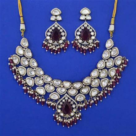 Kundan Classic Necklace with Mehndi Plating
