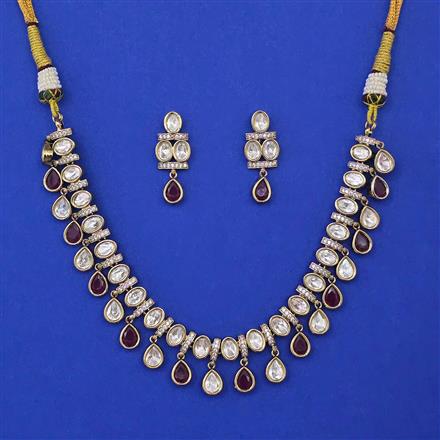 Kundan Classic Necklace with Mehndi Plating