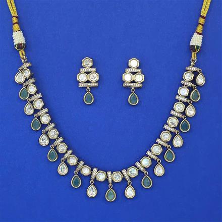 Kundan Classic Necklace with Mehndi Plating