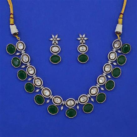 Kundan Classic Necklace with Mehndi Plating