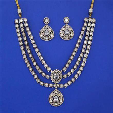 Kundan Layered Necklace with Mehndi Plating