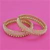 Kundan Pearl Bangles with Carat Plating