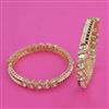 Kundan Pearl Bangles with Carat Plating
