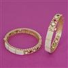 Kundan Pearl Bangles with Carat Plating