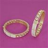 Kundan Pearl Bangles with Carat Plating
