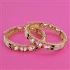 Kundan Pearl Bangles with Carat Plating