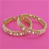 Kundan Pearl Bangles with Carat Plating