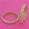 Kundan Pearl Bangles with Carat Plating