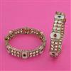 Kundan Openable Bangles with Mehndi Plating