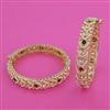 Kundan Pearl Bangles with Carat Plating