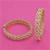 Kundan Pearl Bangles with Carat Plating