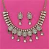 Kundan Mother Of Pearl Necklace with Mehndi Plating