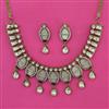 Kundan Mother Of Pearl Necklace with Mehndi Plating