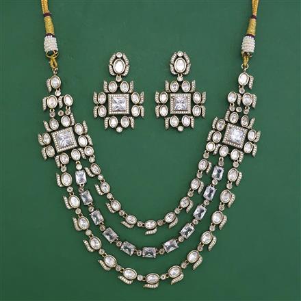 Kundan Layered Necklace with Mehndi Plating