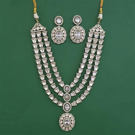 Kundan Layered Necklace with Mehndi Plating