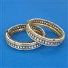Kundan Pearl Bangles with Mehndi Plating
