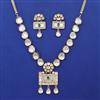 Kundan Mother Of Pearl Necklace with Carat Plating