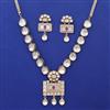 Kundan Mother Of Pearl Necklace with Carat Plating